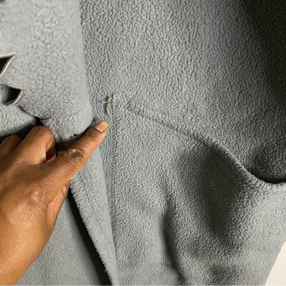 Linda Lundstrom Women's Vintage Blue Knit Evening Coat - Picture 8 of 9